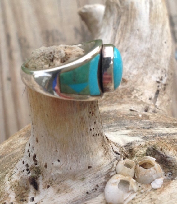 925 silver turquoise bracelet and ring set - image 3
