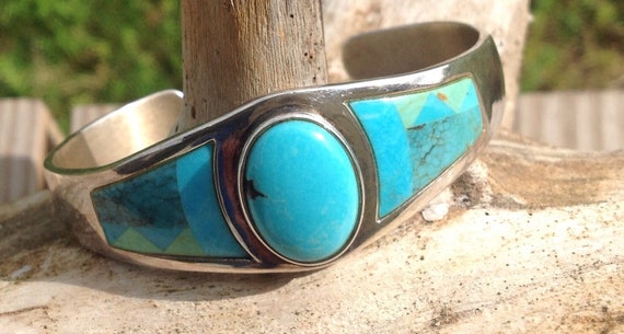 925 silver turquoise bracelet and ring set - image 4