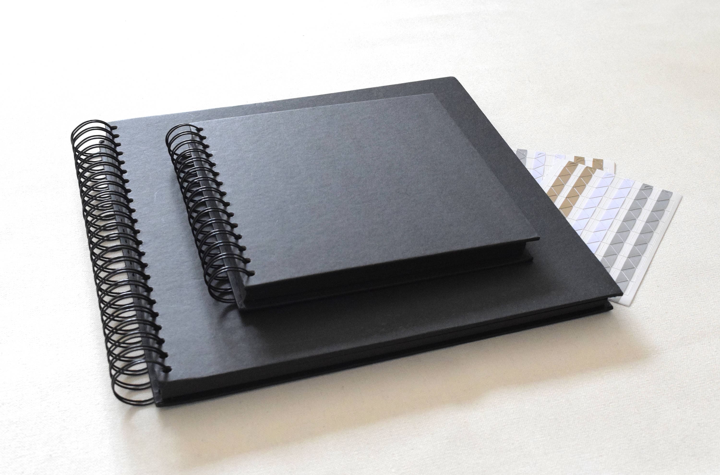 Black Hardcover Guest Book Spiral Bound Scrapbook Photo Etsy