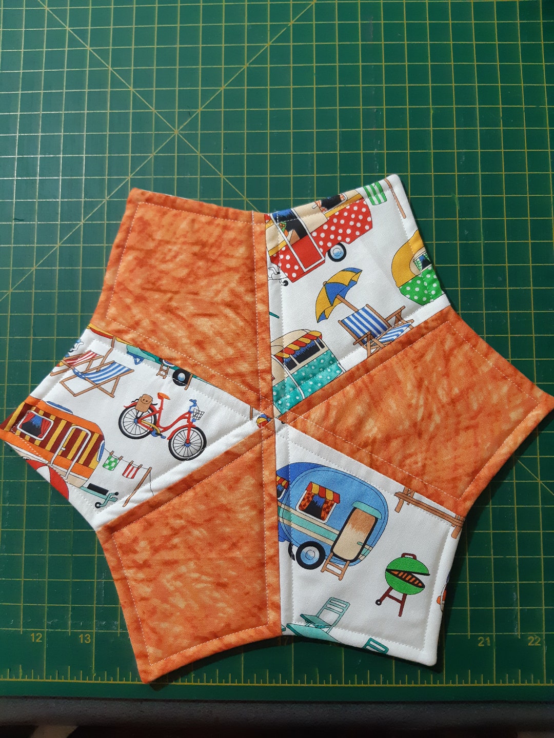 Quilted Placemats Set of 4 Caravan and RV Etsy Australia