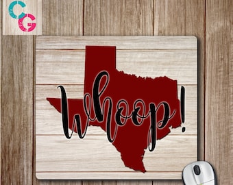 Texas Aggies Mouse pad on Plank Background, Gig Em Mouse pad, Cute Mouse Pad, Cute Desk Accessory, Aggie Mom, Whoop!