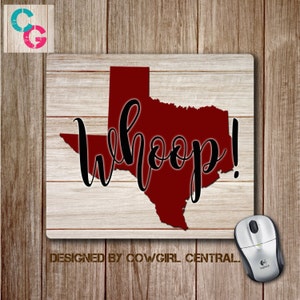 Texas Aggies Mouse pad on Plank Background, Gig Em Mouse pad, Cute Mouse Pad, Cute Desk Accessory, Aggie Mom, Whoop!