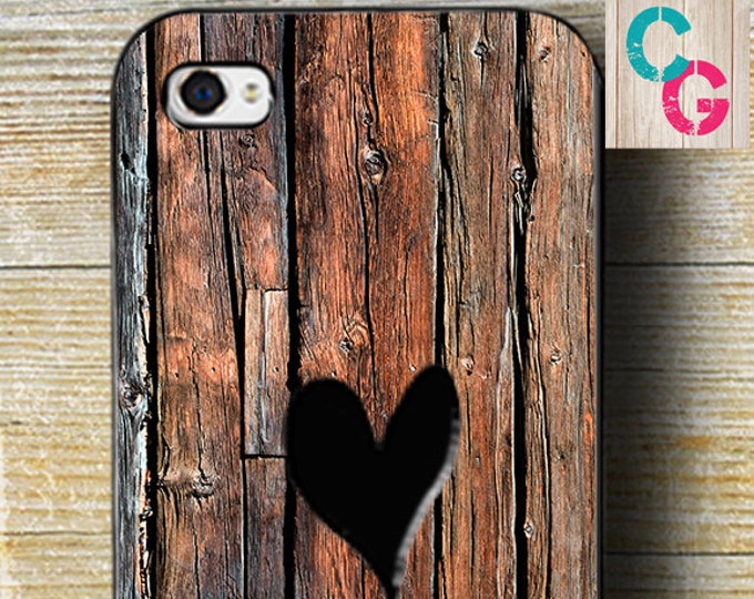 Wood with Heart iPhone 8 case, iPhone 7 Case Wood Print, iPhone 6 case Wood Print, Tough iPhone 8 Case, Heart iPhone case, iphone 8 wood