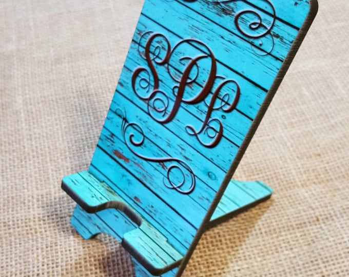 Charging Station, Monogram Phone Stand, Phone Holder, Monogram Phone stand, vintage wood gift, smartphone stand, smartphone gift