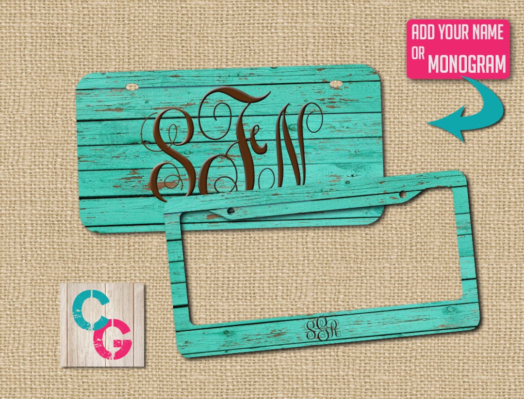 License Plate, Teal License Plate, License Plate Cover, Car Art, Car