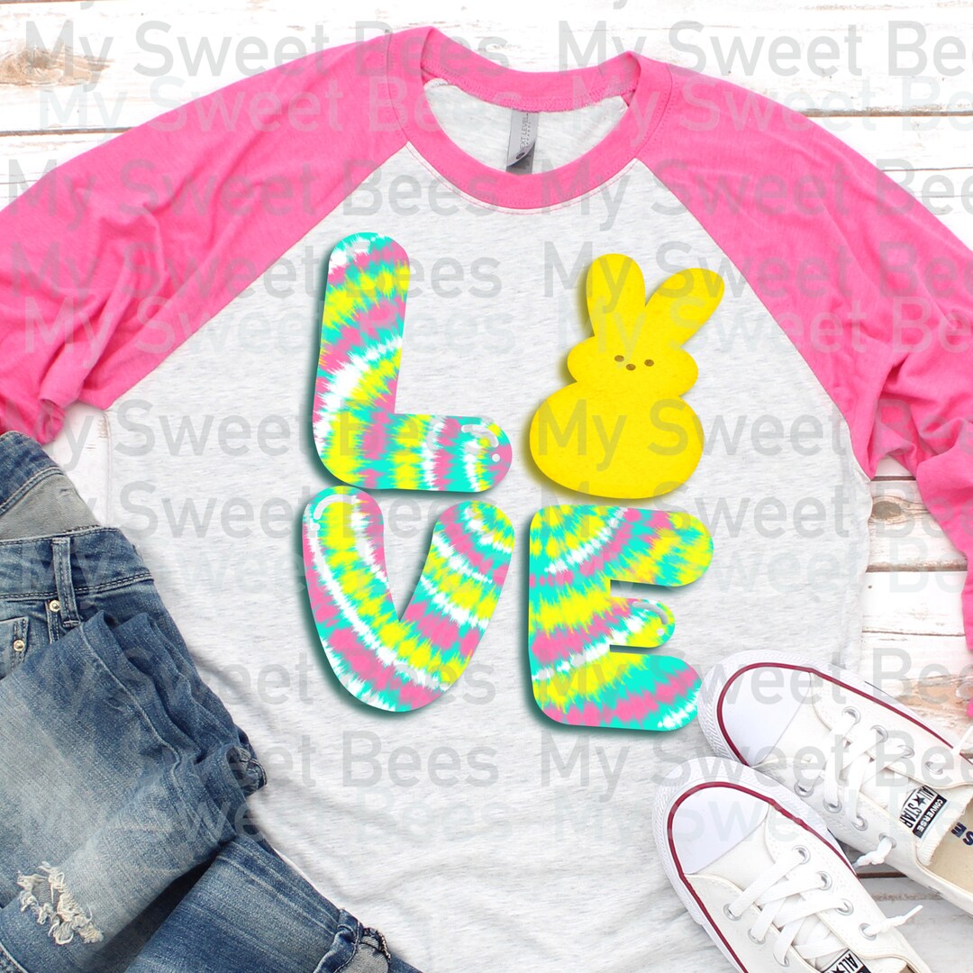 Tie Dye Love Peep Easter Spring PNG File Sublimation Digital Download ...