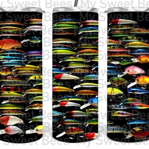 Fishing Lures Fisherman Outdoor Fishing PNG file sublimation 20 oz skinny tumbler digital download