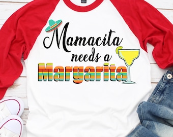 Mamacita Needs A Margarita Cinco de Mayo Sublimation digital nedladdning