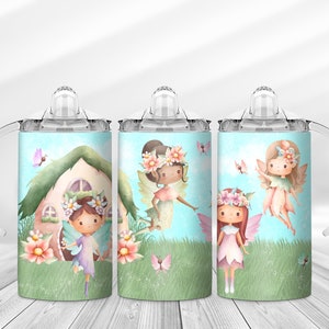 Garden Fairy Magical Sippy Cup Sublimation PNG File Digital Download