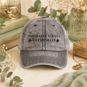 Morally Gray Enthusiast Vintage Cap | Romantasy | Embroidered Distressed Baseball Hat
