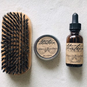 Tabak Bourbon Bartpinsel Pflegeset - Dreizehn Thieves