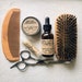 Mens Beard Gift Set with Bristle Brush, Beard Comb, and Beard Balm and Oil, Organic Skincare Valentines Gift or Holiday Dad Idea 