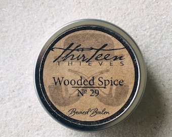 Wooded Spice Beard Balm - Handmade with Organic Oils for Healthy Facial Hair and Skin by Thirteen Thives