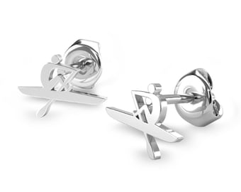 Rowing Oarsman Stud Earrings | Rower Studs | Gift for Rowers | Rower Earrings | Rowing Jewelry | Sports Jewelry