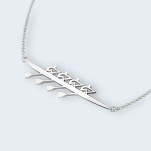 Rowing Quad Necklace: Rowing Jewelry perfect gift for rowing team. All Boat Classes Available. Free Shipping