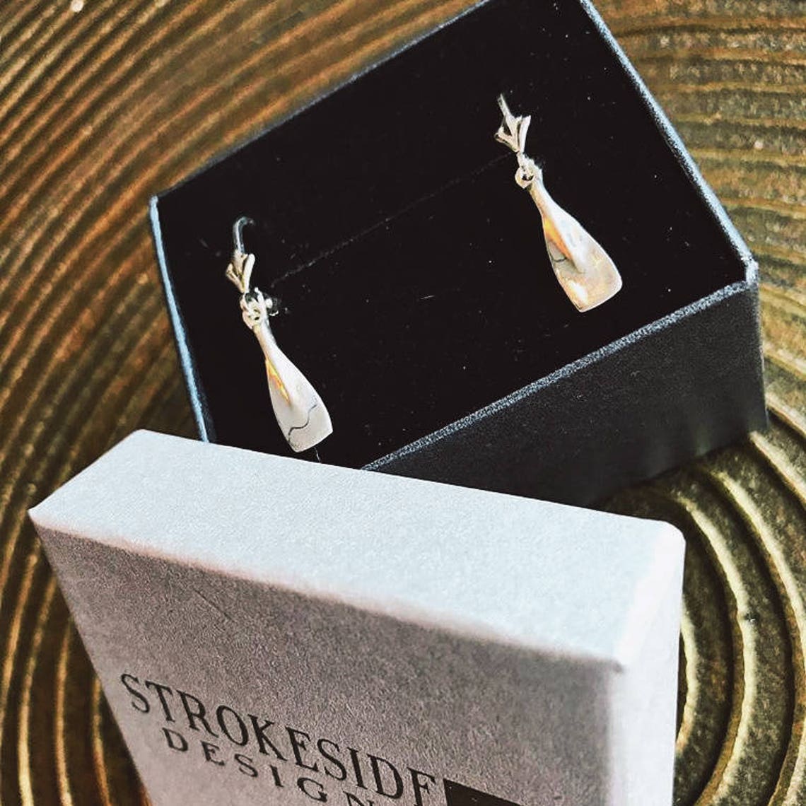 Rowing Oar Earrings With Hanging Small Blade Oar Jewelry Oar Etsy