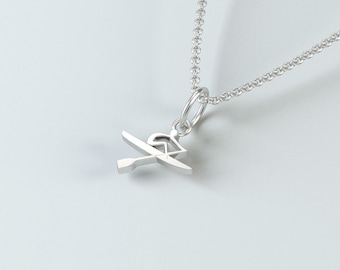 Rower Charm, Sterling Silver Rowing Charm, Rowing Jewelry, Gift for Rowers/ Charm Rowing Athlete