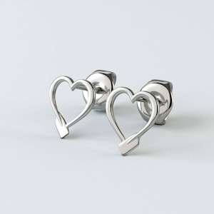 Rowing Heart Earrings, Rowing Earrings, Oar Earrings, Rowing Jewelry, Gift for Rower, Crew Gift, Rowing Women, 925 Sterling Silver