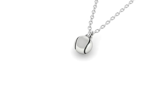 Tennis Ball Pendant 3D Tennis Necklace in 925 Sterling Silver A Perfect  Sports Jewelry Gift for the Tennis Enthusiast
