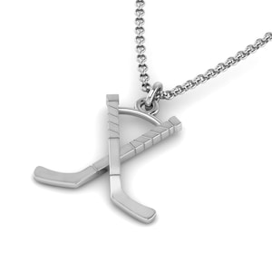 Eishockey Schmuck Anhänger in Sterling Silber / Hockey Geschenk Unisex