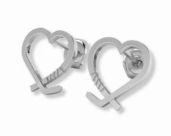 Eishockey Herz Ohrstecker