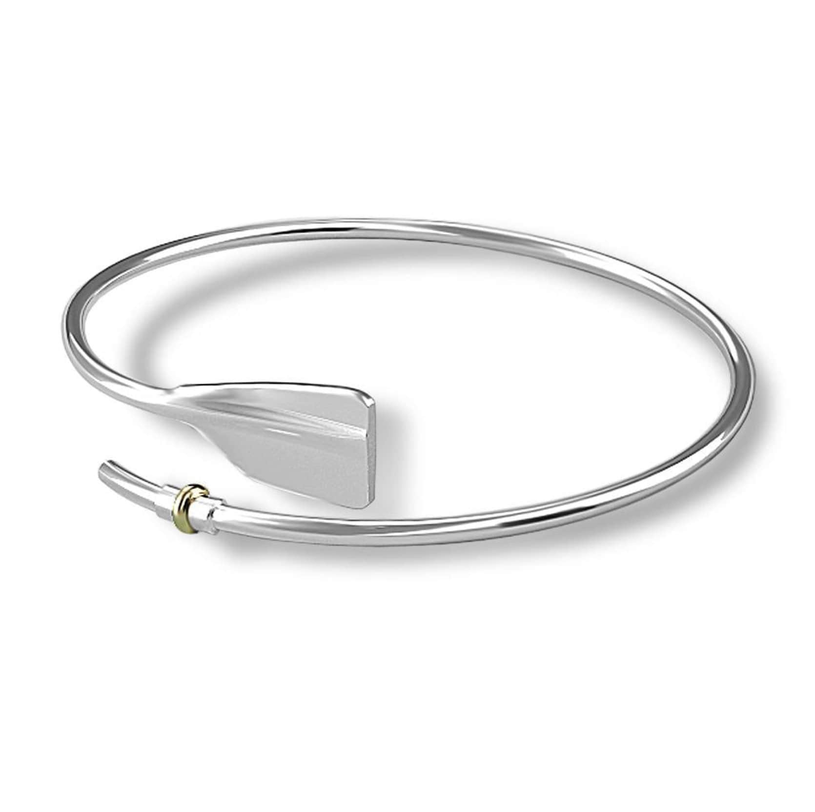 Rowing Bent Oar Bracelet (Cleaver) | Rowing Jewelry Bracelet in 925 Sterling Silver | Rowing Gifts | Sports Jewelry