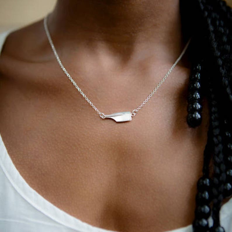 Rowing Chain Necklace / Oar Necklace / Oar Jewelry / Rowing Etsy
