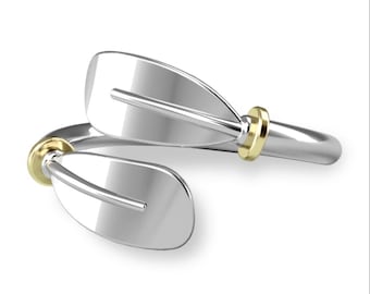 Kayak Paddle Ring in Premium Sterling Silver | Perfect Sports Jewelry for the Aspiring Kayaker | Premium Kayaking Gifts