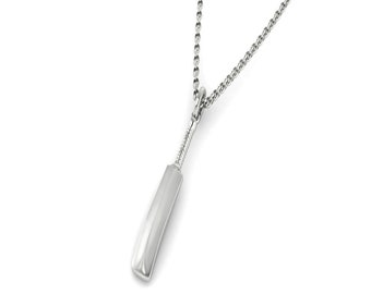 Colgante de bate de críquet / Joyería de críquet / Regalos de críquet para mujer / Joyería deportiva - Plata 925 - Envío gratuito a EE. UU.