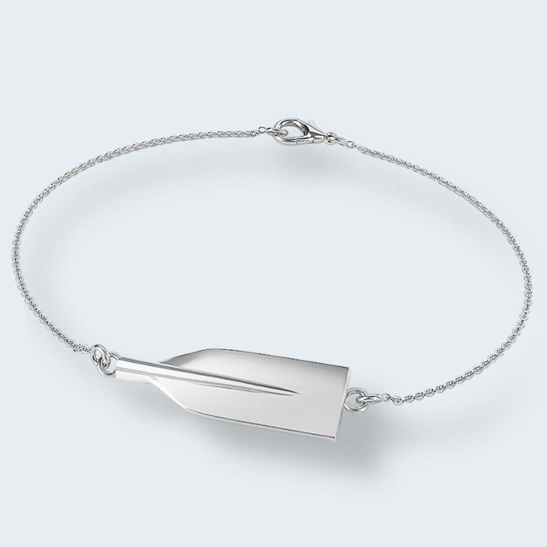 Canoe/dragon Boat Paddle Chain Bracelet / 925 Sterling Silver / Paddle Jewelry / Canoe Jewelry