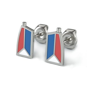 USRowing Oar Stud Earrings | US National Team Earrings | Perfect Sports Jewelry Gift for US Rower in Premium Sterling Silver
