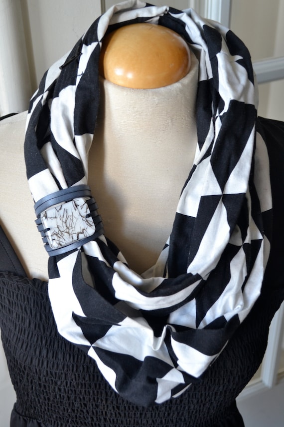 Leather Cuff for Scarf Infinity Scarf Accessory Leather Etsy