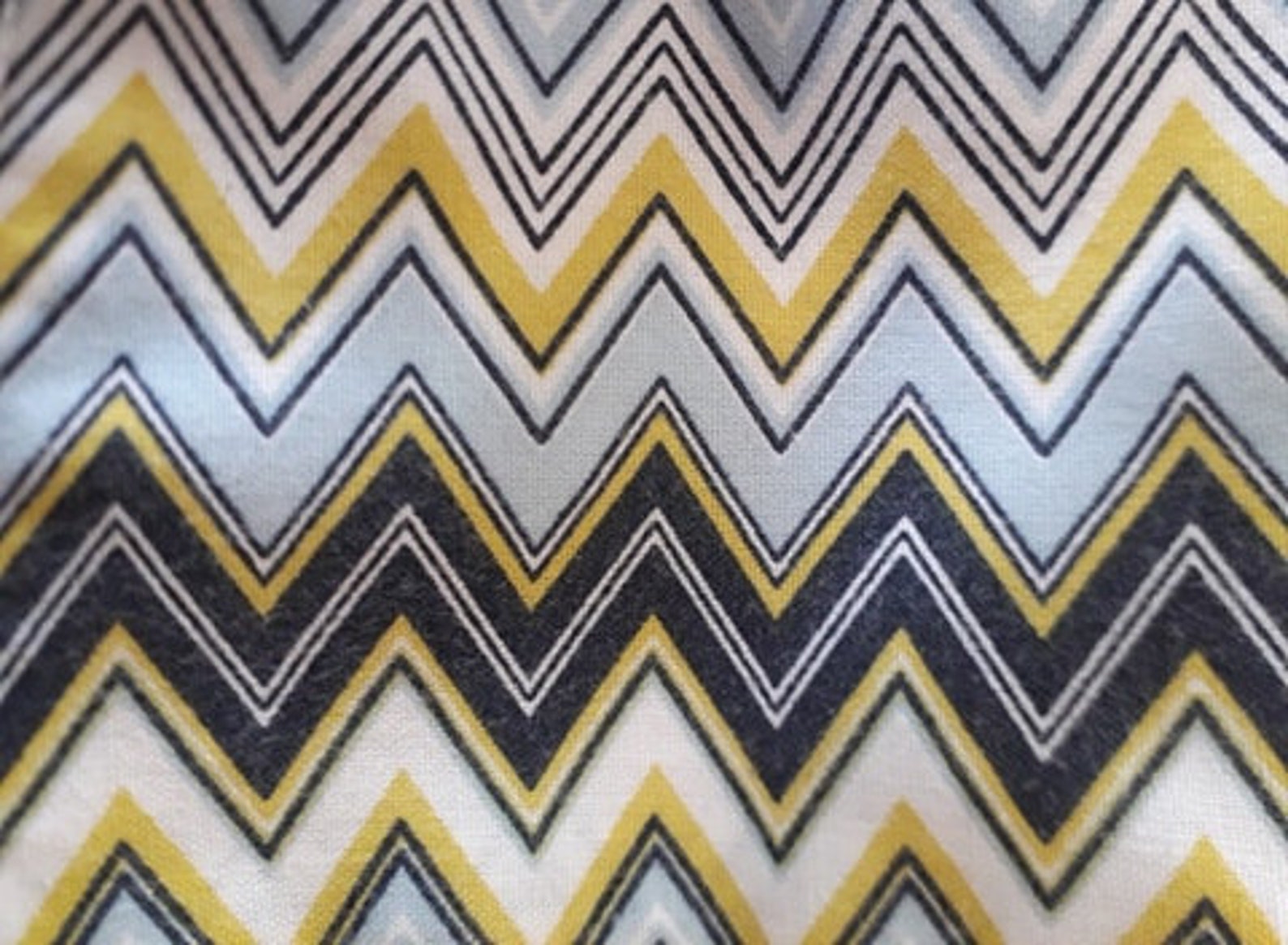 Blue and Yellow ZigZag Patterned/ Adult/ Unisex/ Handmade Etsy