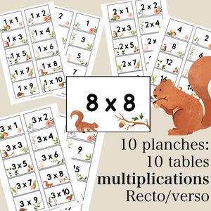 Tables de Multiplications Illustrées - Forêt