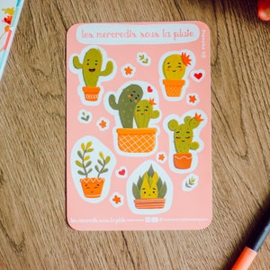 Planche d'autocollants Cactus - cute stickers Cactus- Planche 5