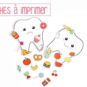 Les dents et les Aliments - Dent Heureuse Dent malheureuse - Jeu Éducatif
