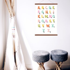 Affiche Abécédaire Impression Numérique Décoration Murale Imprimable Chambre d'enfant bébé Alphabet image 3