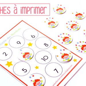 ピエロのパズル - Jeu Éducatif à Imprimer