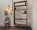 Industrial Scaffold Board Bookcase Bookshelves on Hairpin Legs | Wood Timber Reclaimed Rustic Pine Vintage Wall Cabinet Shelving Shelf Unit 