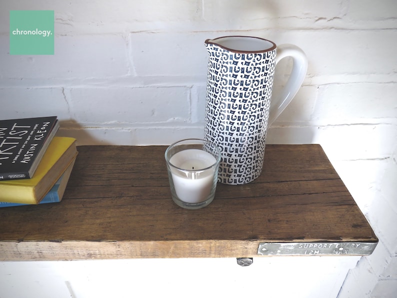 Scaffold Board Wall Shelf With Steel Pipe Brackets & End Bands Etsy UK