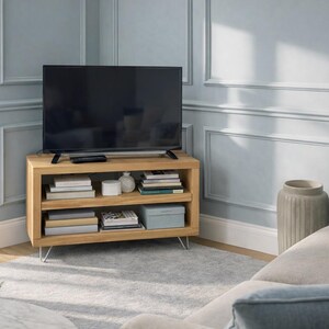 Solid Wood TV Unit: Industrial Cabinet on Hairpin Legs image 11