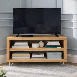 Solid Wood TV Unit: Industrial Cabinet on Hairpin Legs image 10
