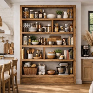 Rustic Bookcase | Industrial Reclaimed Shelf Unit | Scaffold Board Style Shelving | Solid Wood Bookshelves image 2
