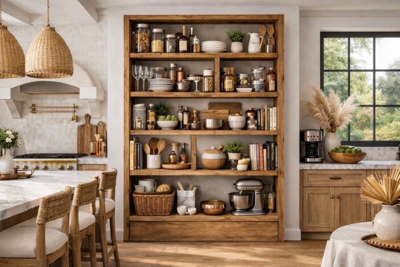 Rustic Bookcase | Industrial Reclaimed Shelf Unit | Scaffold Board Style Shelving | Solid Wood Bookshelves image 2