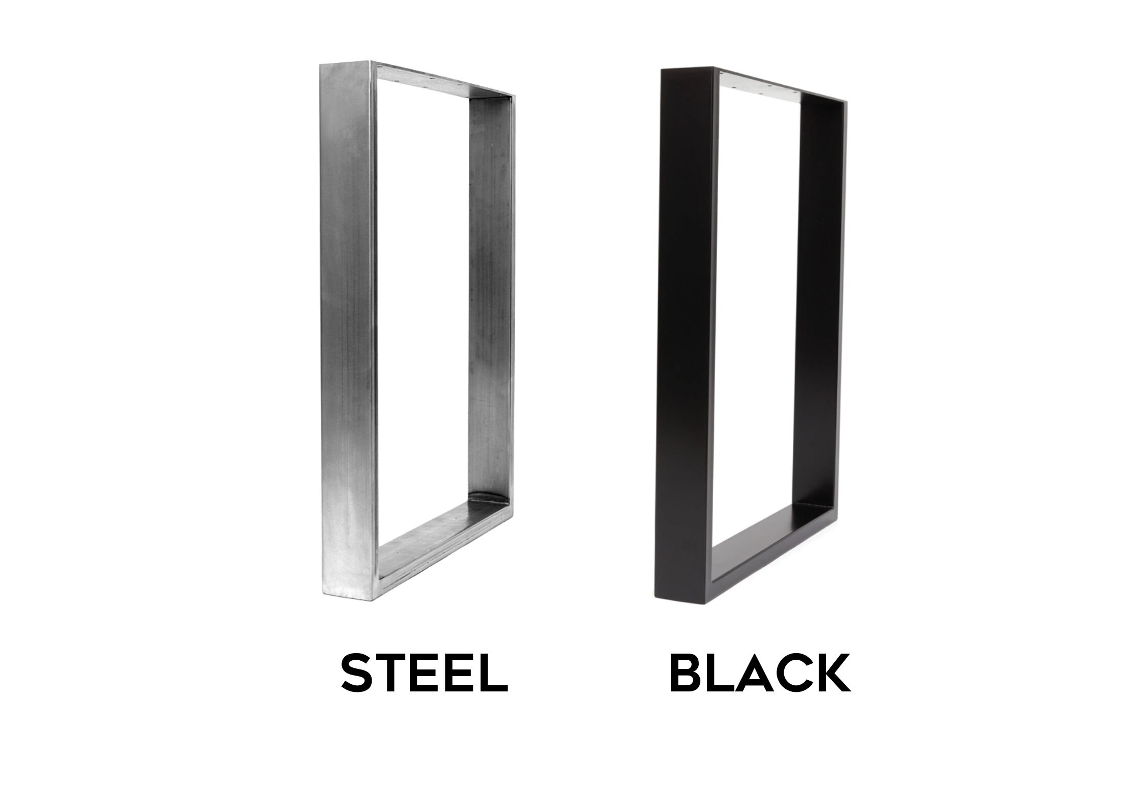 Rustic Dining Table & Bench Set Square Steel Legs Industrial Etsy UK