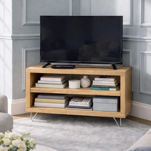 Solid Wood TV Unit: Industrial Cabinet on Hairpin Legs image 9