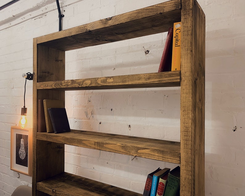 Industrial Scaffold Board Bookcase Bookshelves on Hairpin Legs Etsy UK