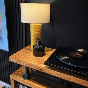 Industrial Record Player Stand: Rustic Reclaimed Wood Vinyl Storage afbeelding 6