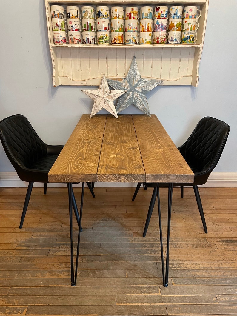Rustic Hairpin Leg Dining Table Scaffold Board Reclaimed Etsy UK