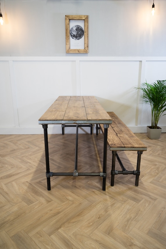 Scaffold board dining online table and bench